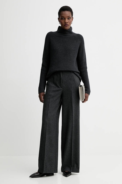 Marc O'Polo sweter bawełniany kolor szary z półgolfem M09605960009 - zdjęcie produktu nr 2