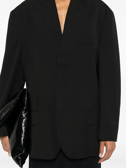 MM6 Maison Margiela raw-cut single-breasted blazer - Black - zdjęcie produktu nr 2