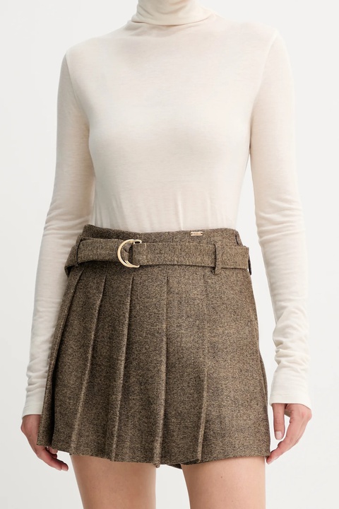 Fracomina spódnicospodnie damskie kolor brązowy gładkie high waist FJ25WV6001W81601 - zdjęcie produktu nr 1