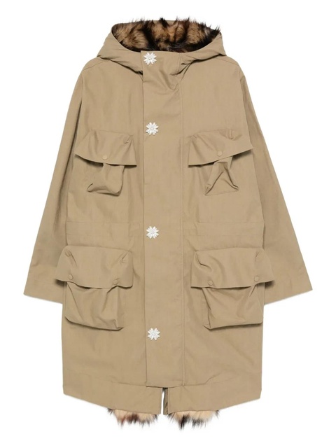 Simone Rocha faux pearl-embellished trench coat - Neutrals - zdjęcie produktu nr 1
