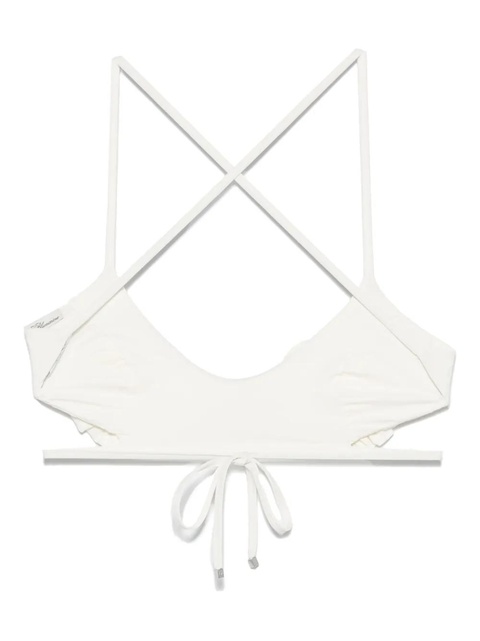 Blumarine floral-appliqué bikini top - White - zdjęcie produktu nr 2