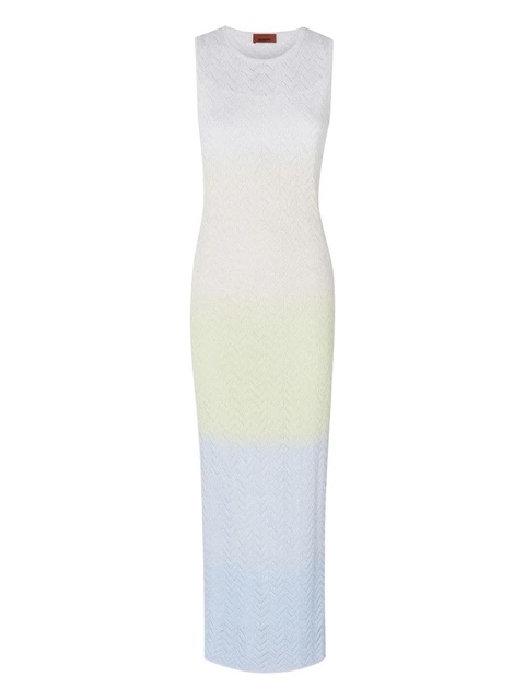 Missoni chevron-knit long dress - Blue - zdjęcie produktu nr 2