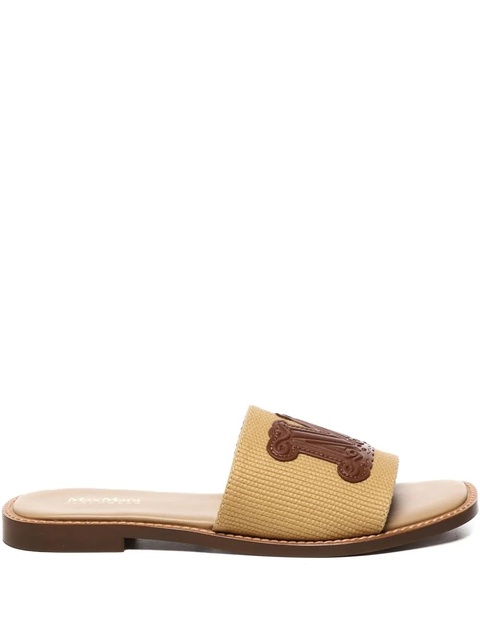 Max Mara monogram canvas band flat sandals - Neutrals - zdjęcie produktu nr 1