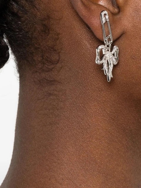 Vivienne Westwood pin bow earrings - Silver - zdjęcie produktu nr 2