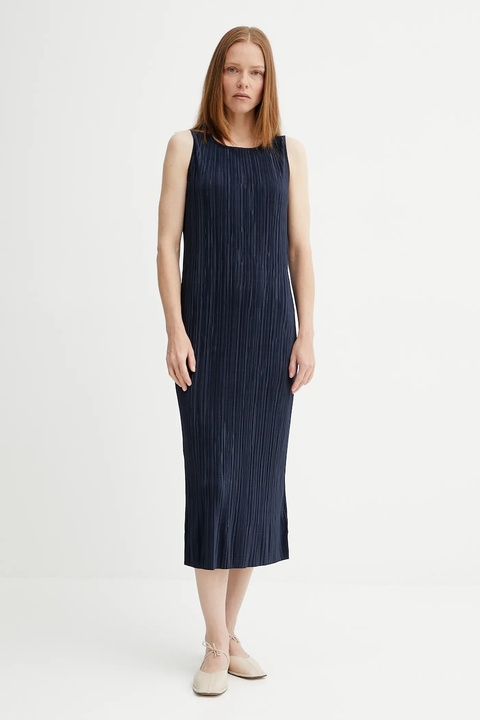 Calvin Klein sukienka kolor granatowy midi prosta LV044A211G - zdjęcie produktu nr 1