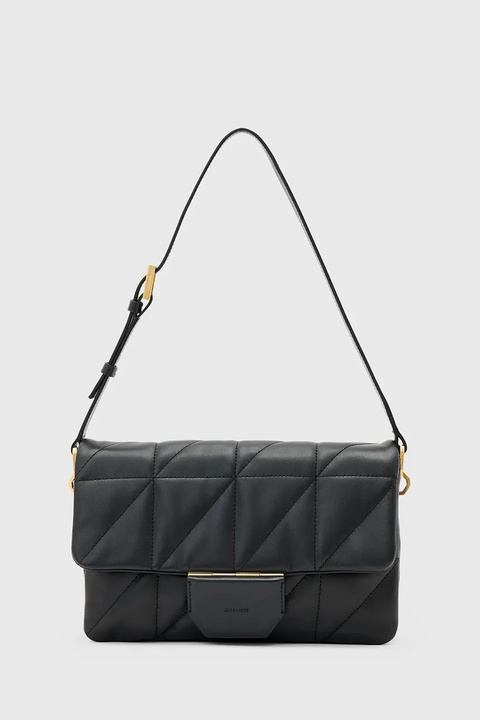 AllSaints torebka skórzana ONDINE kolor czarny W212XD - zdjęcie produktu nr 1