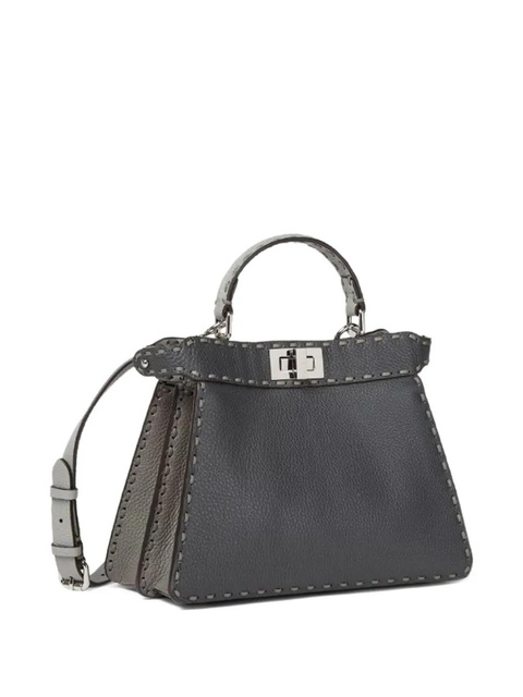 FENDI small Peekaboo ISeeU selleria stitching tote bag - Blue - zdjęcie produktu nr 1
