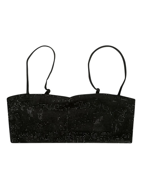 MC2 Saint Barth rhinestone-embellished bikini top - Black - zdjęcie produktu nr 1