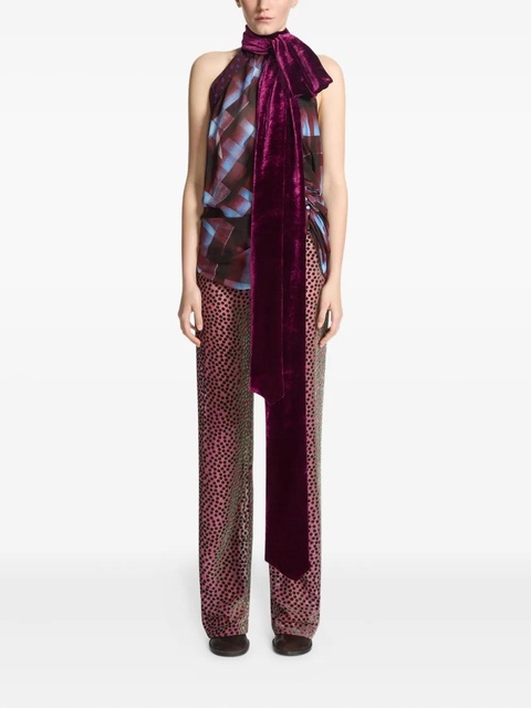 DRIES VAN NOTEN halterneck top - Red - zdjęcie produktu nr 2