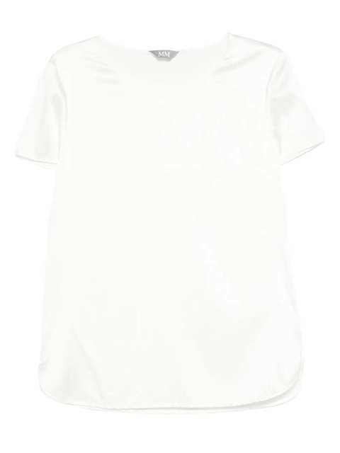 Max Mara short-sleeve satin top - White - zdjęcie produktu nr 1