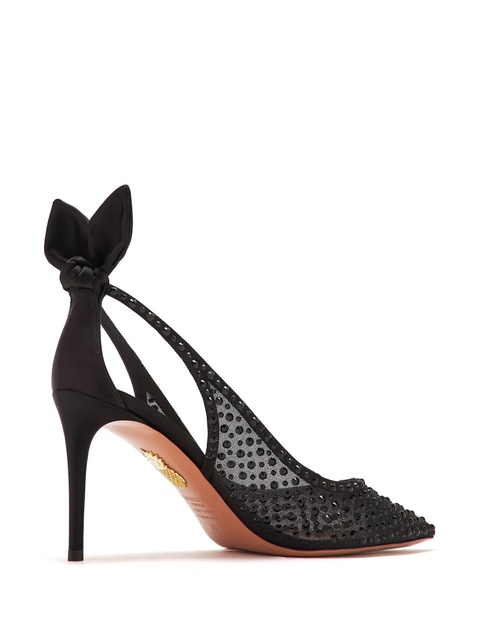 Aquazzura 85mm crystal-embellished pumps - Black - zdjęcie produktu nr 2