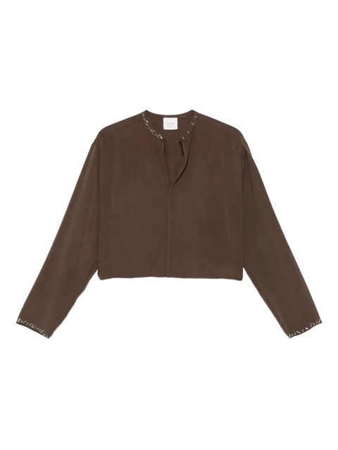 Alysi embellished-trim top - Brown - zdjęcie produktu nr 1