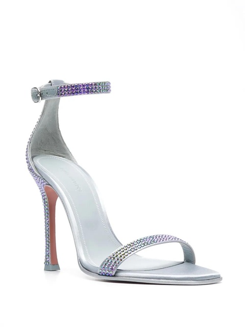 Amina Muaddi Kim 115mm crystal-embellished sandals - Grey - zdjęcie produktu nr 2