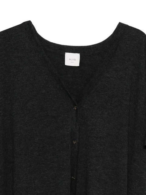 Alysi short-sleeve buttoned cardigan - Grey - zdjęcie produktu nr 2