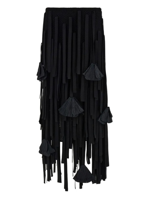 Ferragamo tassel-embellished mesh skirt - Black - zdjęcie produktu nr 1