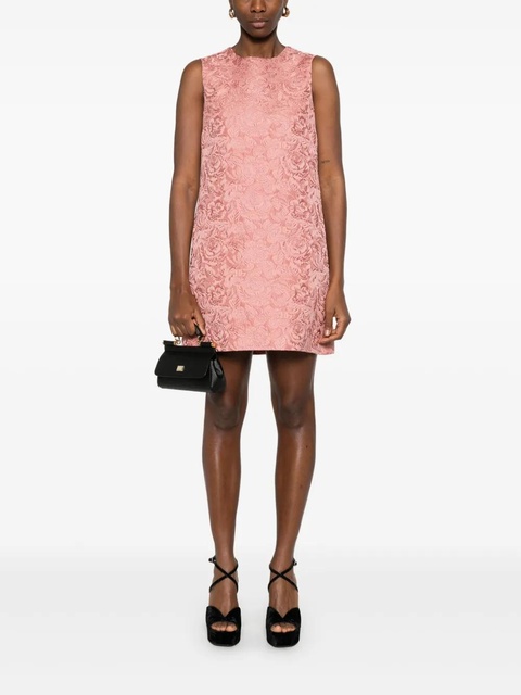 Dolce & Gabbana floral-jacquard mini dress - Pink - zdjęcie produktu nr 1