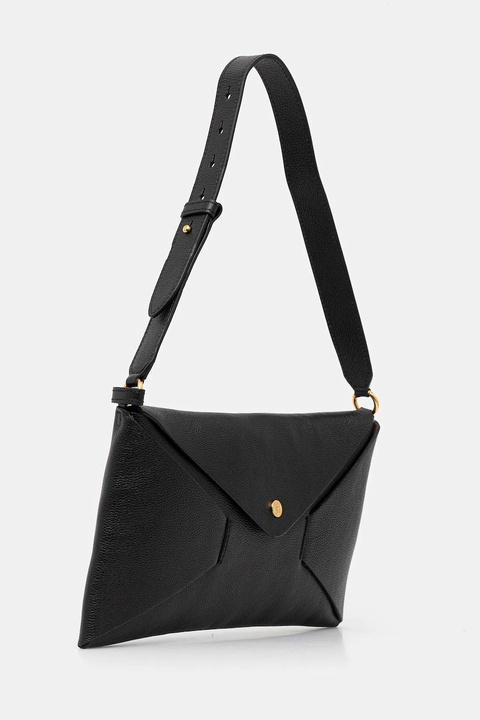 Pollini torebka skórzana kolor czarny PC4413PP0N QC0 - zdjęcie produktu nr 2