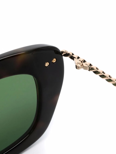 Lanvin cat eye-frame tortoiseshell sunglasses - Brown - zdjęcie produktu nr 2