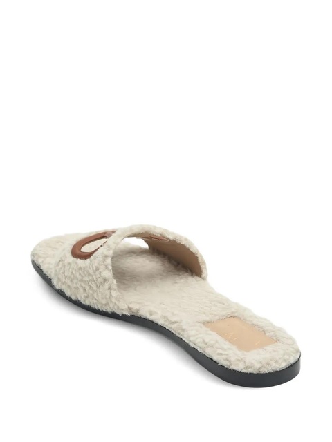 Valentino Garavani cut-out leather slides - Neutrals - zdjęcie produktu nr 2