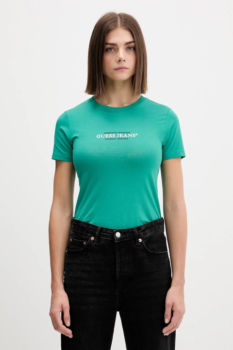 Guess Jeans t-shirt damski kolor zielony W4YI03 J1314 - zdjęcie produktu nr 1