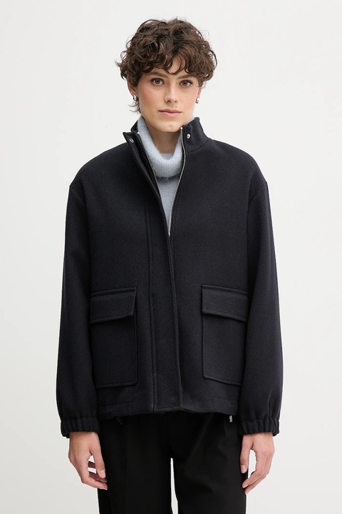 Sandro Ferrone kurtka kolor granatowy przejściowa oversize S95YBFCEDRO - zdjęcie produktu nr 1