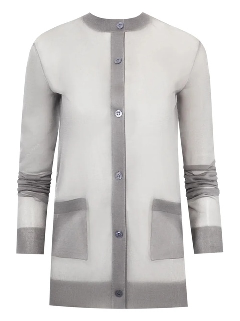 Saint Laurent two-tone cardigan - Grey - zdjęcie produktu nr 1