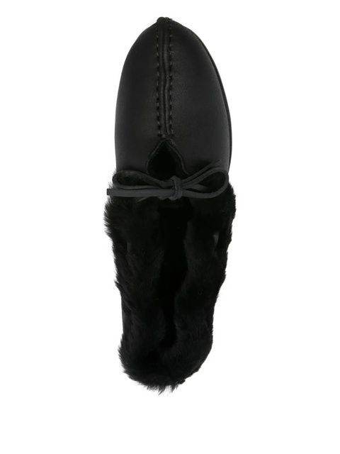 Hereu fur-trimmed leather loafers - Black - zdjęcie produktu nr 2