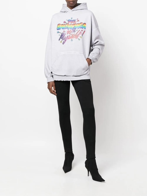 Balenciaga 90/10 logo-print hoodie - Grey - zdjęcie produktu nr 2