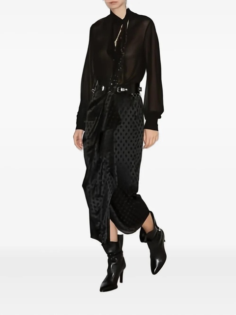 ISABEL MARANT Breen polka-dot draped skirt - Black - zdjęcie produktu nr 1
