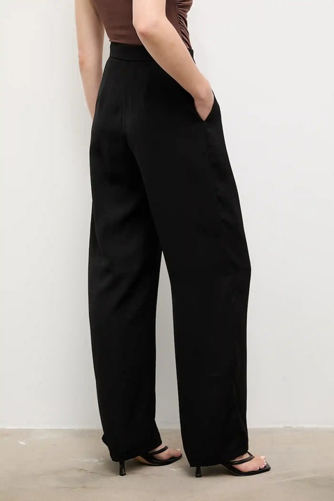Answear.LAB spodnie damskie kolor czarny szerokie high waist - zdjęcie produktu nr 2