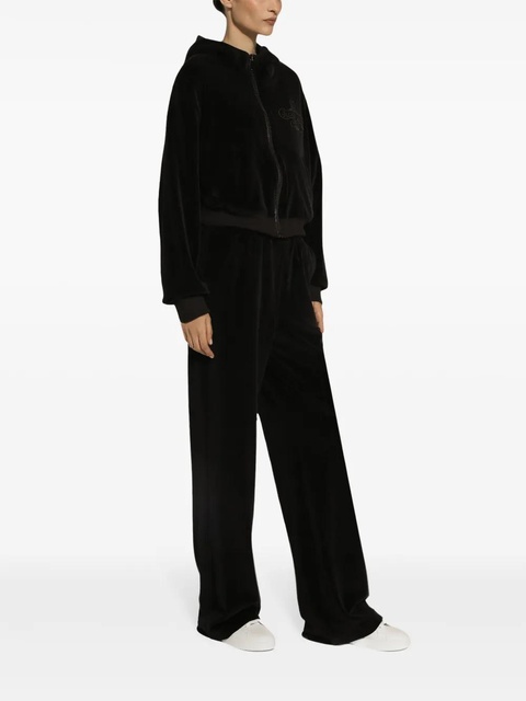 Dolce & Gabbana logo-embroidered hoodie - Black - zdjęcie produktu nr 2