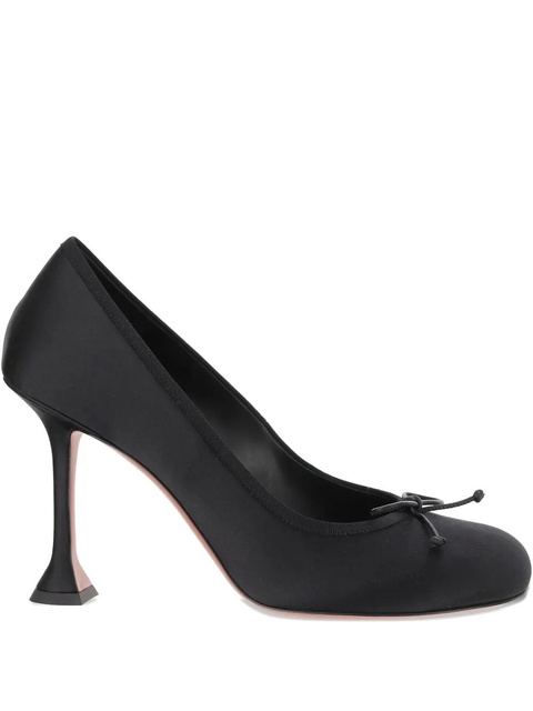 Amina Muaddi 95mm Lila bow-detail pumps - Black - zdjęcie produktu nr 2