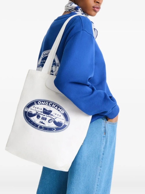 Longchamp medium Le Pliage tote bag - White - zdjęcie produktu nr 2