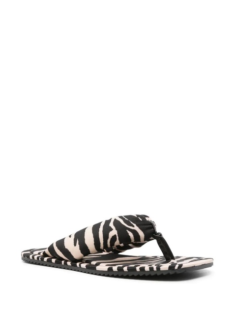 The Attico zebra-print square slides - Neutrals - zdjęcie produktu nr 2