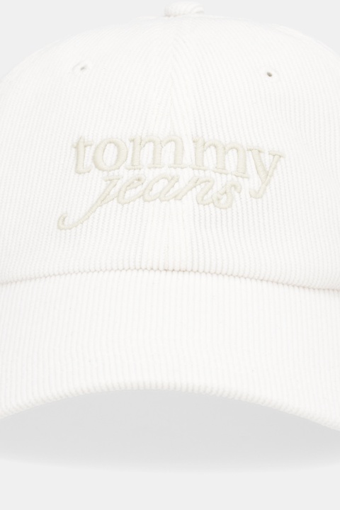 Tommy Jeans czapka z daszkiem sztruksowa kolor beżowy AW0AW17908 - zdjęcie produktu nr 1