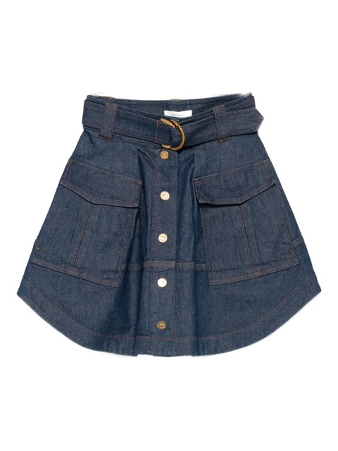 ZIMMERMANN button-fastening cargo skirt - Blue - zdjęcie produktu nr 1