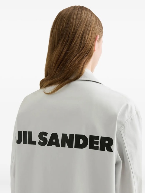 Jil Sander logo-print cotton taffeta jacket - Grey - zdjęcie produktu nr 2