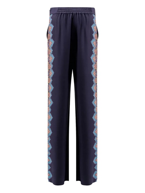 ETRO paisley-print side-panel trousers - Blue - zdjęcie produktu nr 1
