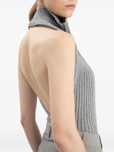 Victoria Beckham drop-waist straight-leg trousers - Grey - zdjęcie produktu nr 2