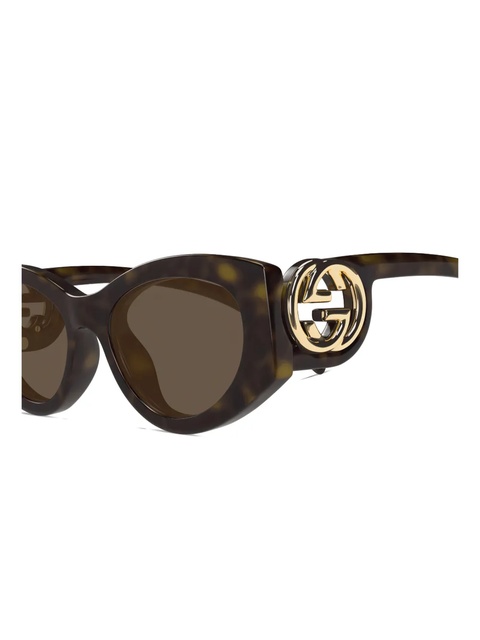 Gucci Eyewear cat-eye logo sunglasses - Brown - zdjęcie produktu nr 2