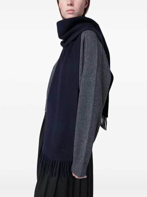 Max Mara fringed wool scarf - Blue - zdjęcie produktu nr 2