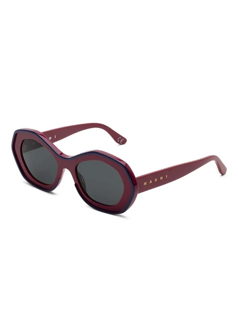 Marni Eyewear geometric-frame sunglasses - Red - zdjęcie produktu nr 2