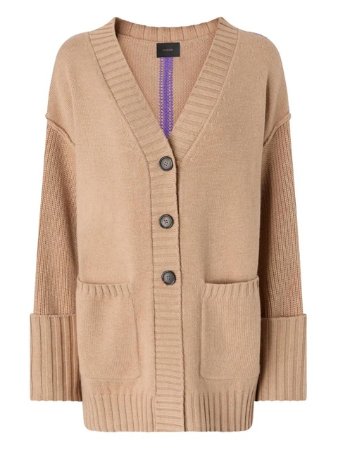 PINKO pocket ribbed cardigan - Neutrals - zdjęcie produktu nr 1