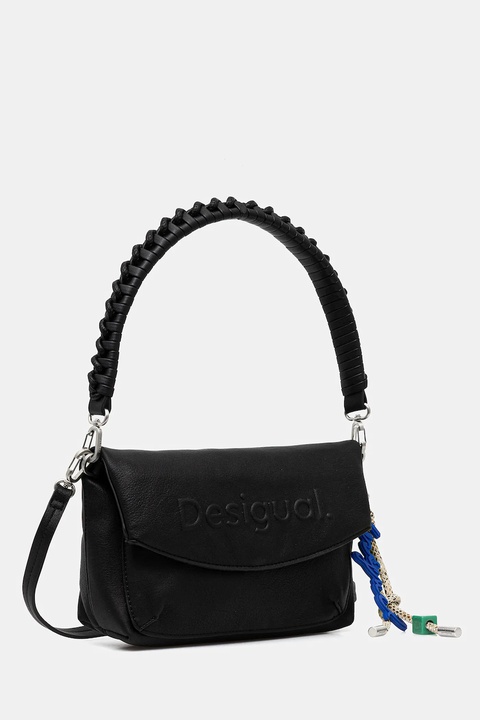 Desigual torebka HALF LOGO TROKEL BLA kolor czarny 25WAXPAL - zdjęcie produktu nr 2