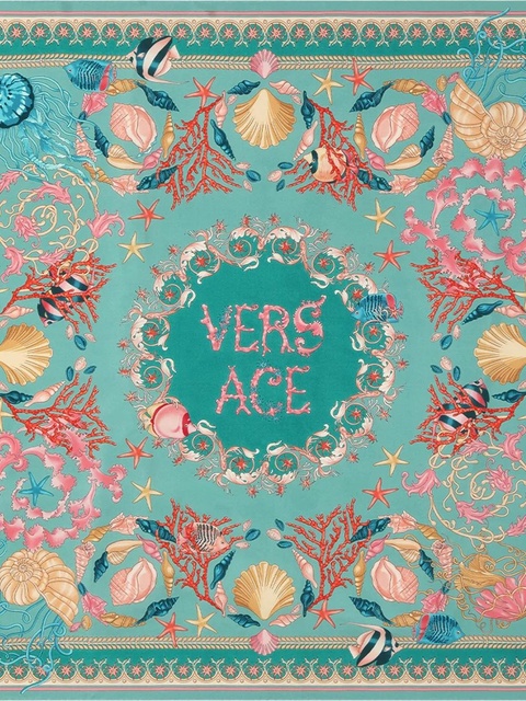Versace Underwater Barocco silk scarf - Green - zdjęcie produktu nr 1