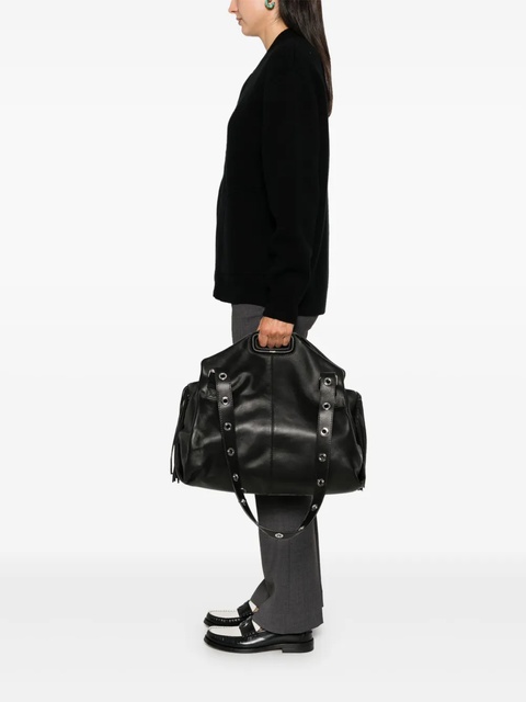 Maje Miss M XL leather shoulder bag - Black - zdjęcie produktu nr 2