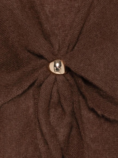 SOLOTRE ring-embellished scarf - Brown - zdjęcie produktu nr 2