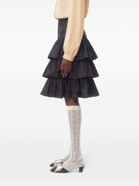 Valentino Garavani ruffled taffeta skirt - Black - zdjęcie produktu nr 2