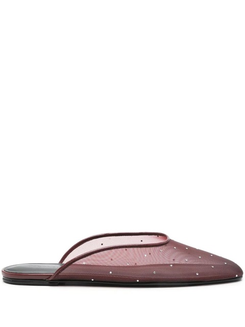 Magda Butrym crystal-embellished mesh mules - Red - zdjęcie produktu nr 1