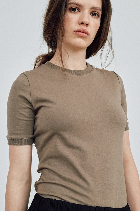 MUUV. t-shirt BASIC damska kolor zielony - zdjęcie produktu nr 2